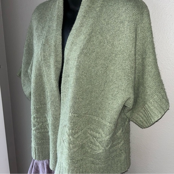 Fenn Wright Manson Green Open Cardigan Sweater XL Nylon/Angora/Wool Blend - Picture 4 of 11
